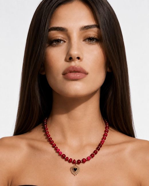 ADIBA Red Crimson Reverie Necklace