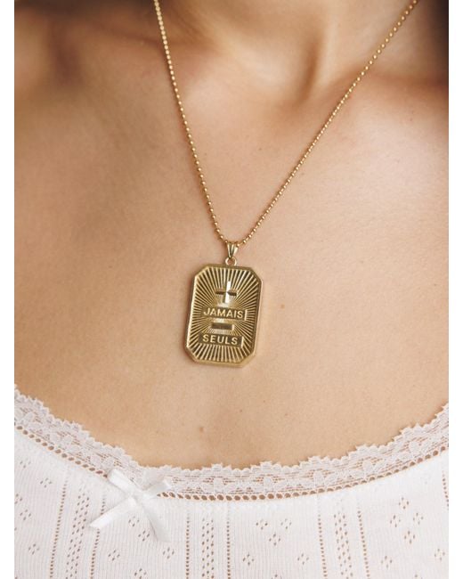 Déclarer Metallic Jamais Seuls Dog Tag