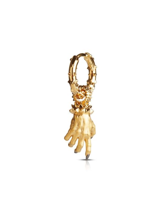 Kasun Metallic Hand Of The Protector Earrings for men