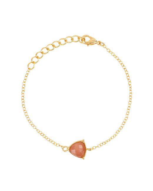 Lila Rasa Metallic Peach Moonstone June Birthstone Illuminates Visions & Dreams Jewellery Set: Necklace, Earrings And Bracelet