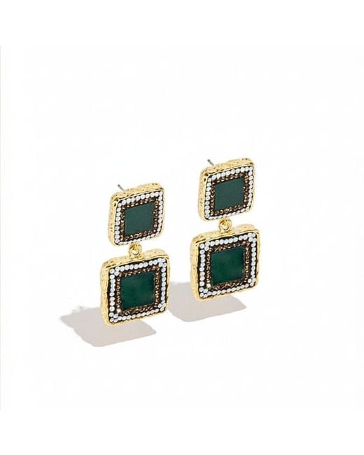 Ornare the Label Green Stella Earrings – Agate