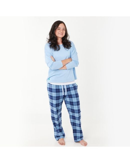 Lounge Blue Soft, Breathable Organic Brushed Cotton Loungewear Trousers