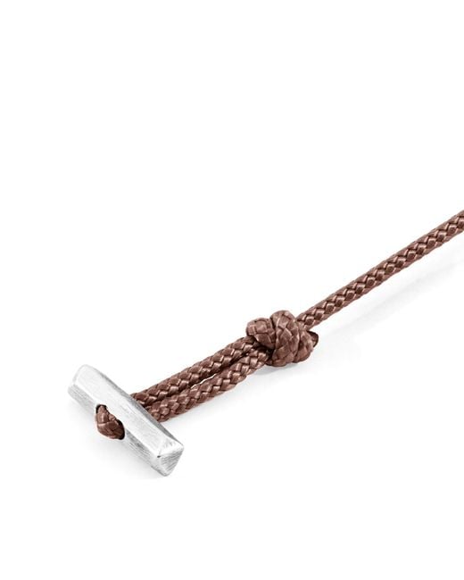 Anchor and Crew Brown Copper Oxford & Rope Bracelet