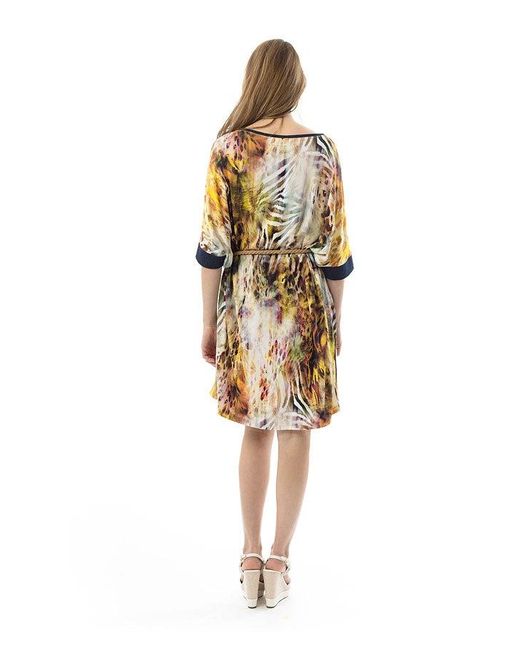 Conquista Metallic Animal Print Loose Style Dress