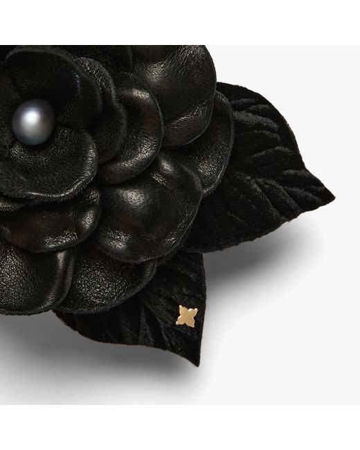 Helena Simon Black The Small Gardenia Brooch