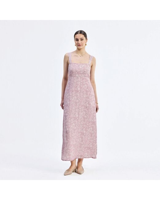 REISTOR Pink Perfect Floral Maxi With Tapered Straps
