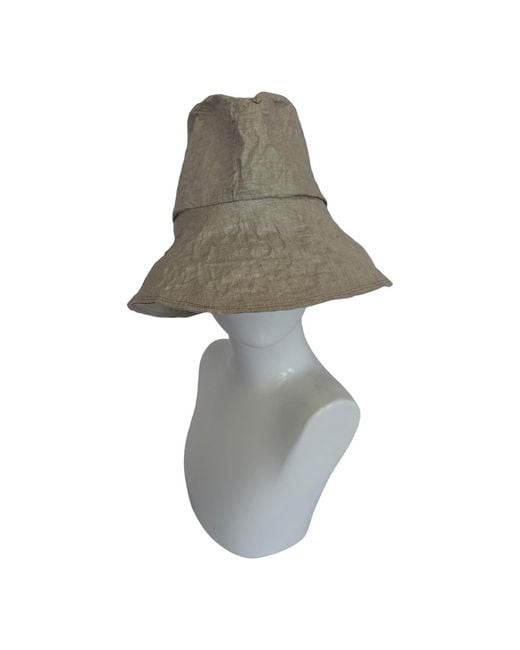 Romer Millinery Gray Neutrals Morphy Moldable Natural Linen Travel Trilby