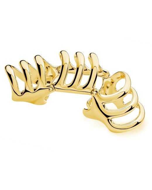 Lucy Quartermaine Metallic Waterfall Armour Ring