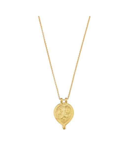 Opium Jewels Metallic Vintage Amulet Depicting Hanuman The Monkey God On A Plated Chain