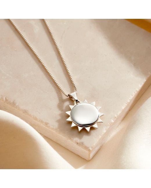 Posh Totty Designs Metallic Sterling Sun Locket