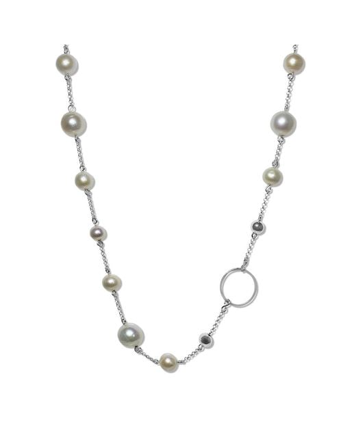 FV Jewellery Metallic La Pierre Fresh Water Pearl Short Necklace