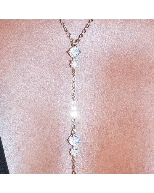 Studio Baloge White Nalya Lariat Necklace