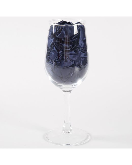 Soft Strokes Silk Blue Pure Mulberry Silk French Scrunchie Set Of Five