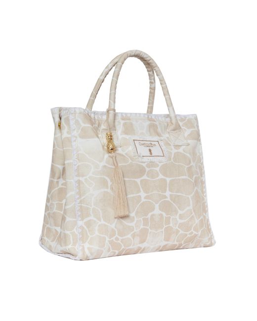 Sophia Alexia Natural Neutrals Sand Pebbles Barbados Beach Bag