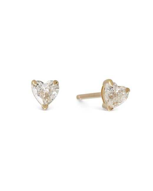 Dolcetto Designs Metallic Lab Grown Diamond Heart Studs