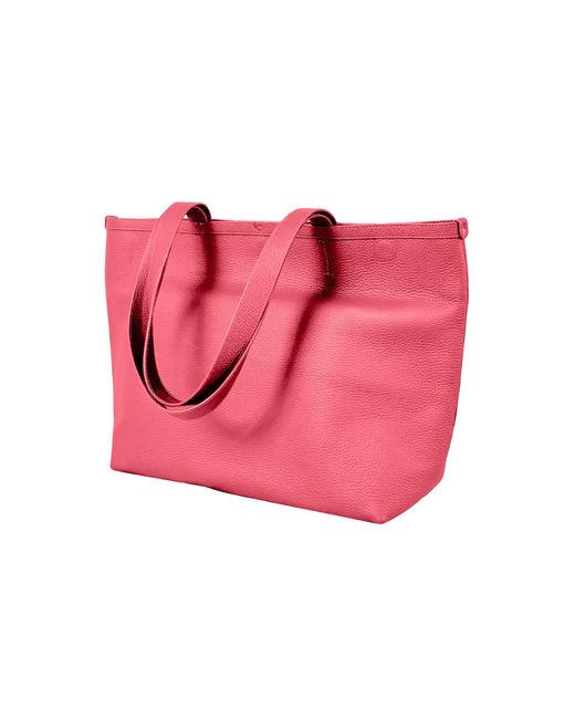 godi. Pink The Eva Handmade Leather Tote Bag