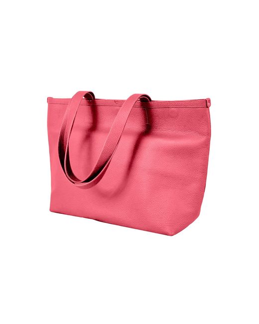 godi. Pink The Eva Handmade Leather Tote Bag