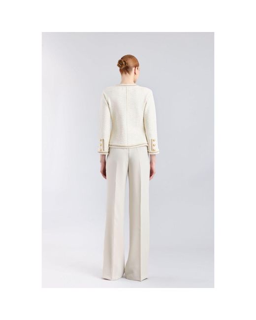 The Extreme Collection White Neutrals Cropped Structured Jacket Cameron