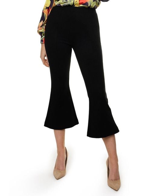 Carloslines Black Compression Skinny Flare Pant
