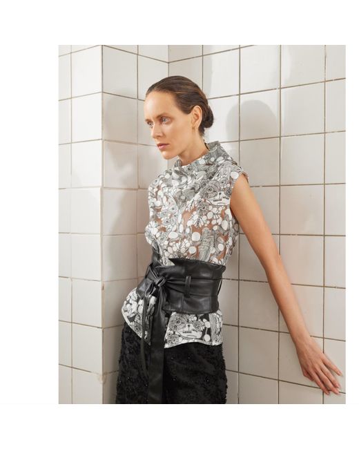 Julia Allert Elegant Wide Faux Leather Belt in Black Lyst UK
