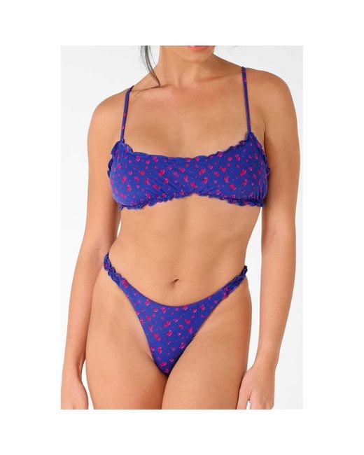 Blackbough Swim Blue Darby Frilled Medium Bottoms Heartache Pointelle