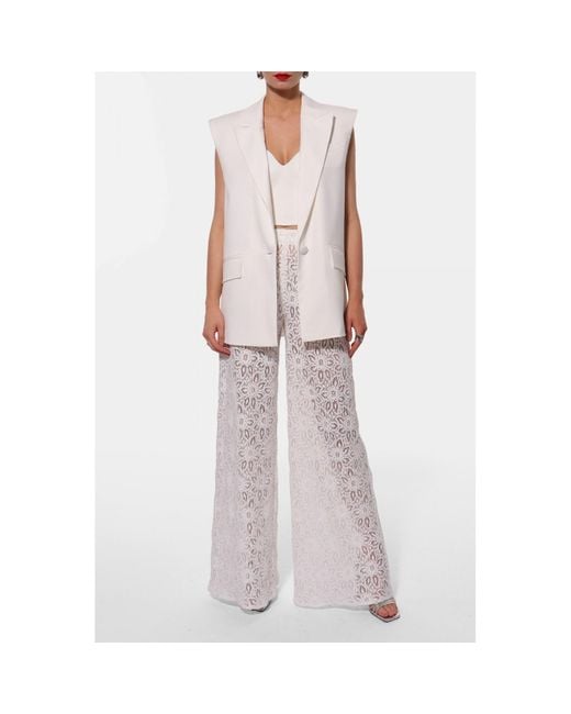 AGGI by HALEWSKI White Ursula Off Long Vest