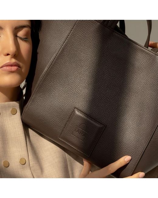 Tarea Studio Brown Ebony Lido Leather Bag