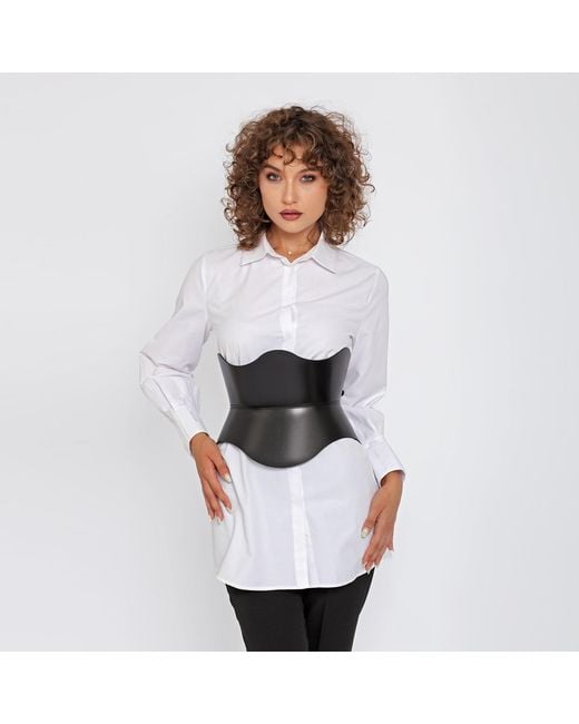 Haute Cuir Black Athena Leather Corset Belt