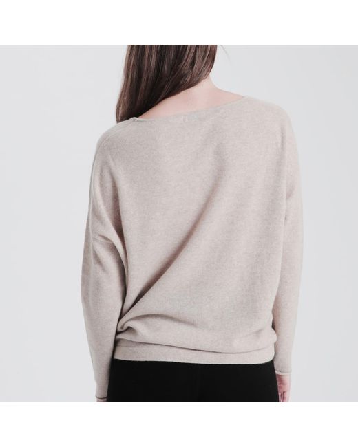 tirillm Gray Ally Cashmere Boatneck Pullover