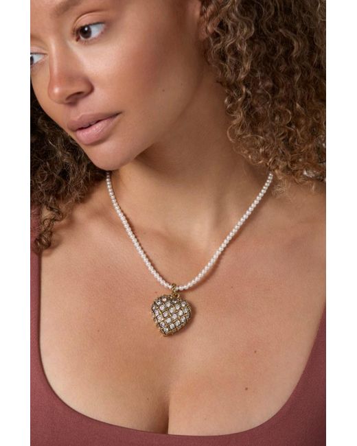 Adriana Pappas Designs Metallic Vintage Heart Necklace