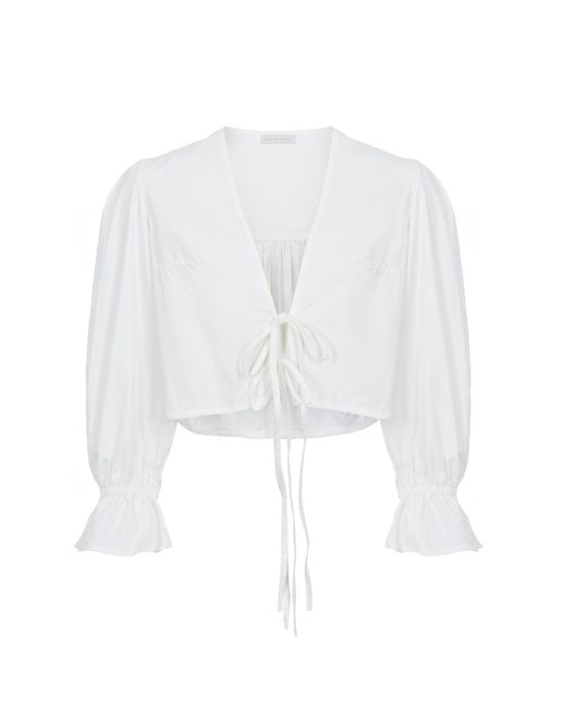 The Etta Collection White Nancy Blouse