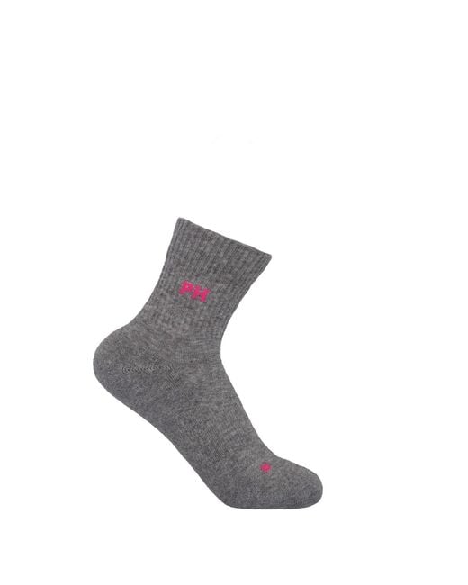 Peper Harow - Made in England Gray Three Pack Quarter Recycled Sport Socks –