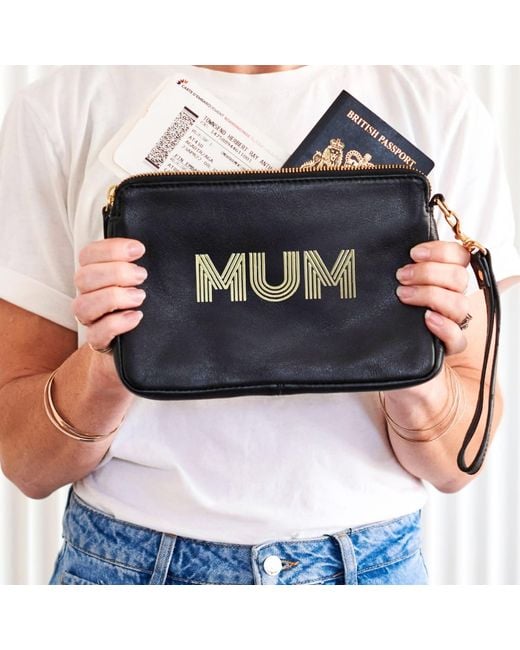 VIDA VIDA Black Zip Travel Wallet For Mums