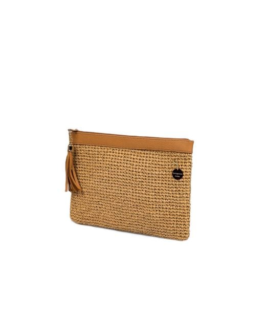 Springmoonatelier Brown Sunlight Raffia Handbag