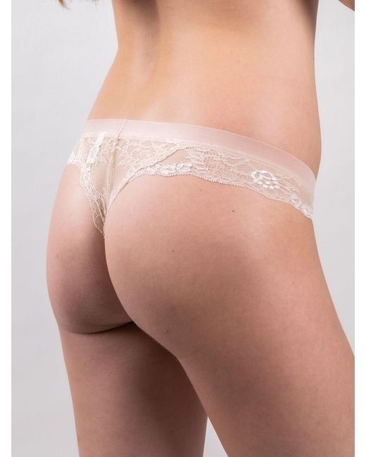 BonBon Lingerie White Neutrals Angelina Thong Nude
