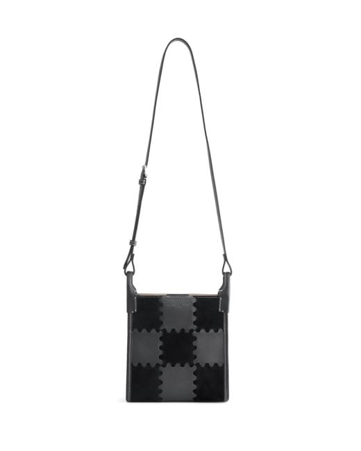 Orange Cube White Small Square Stitch Tote Bag