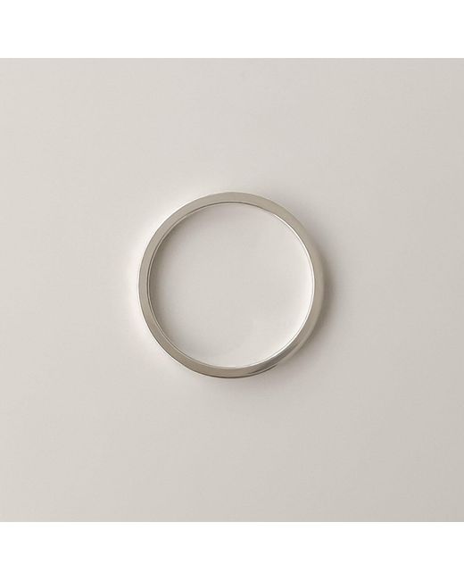 Cote Cache White Classic Flat Band Ring