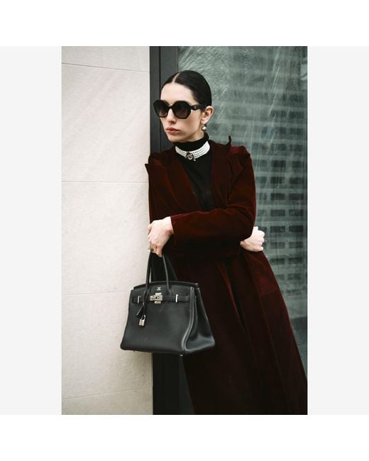 Roqaia Fashion House Red Burgundy Velvet Jacket