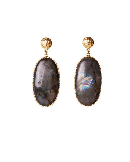 Christina Greene Brown Large Drop Earrings
