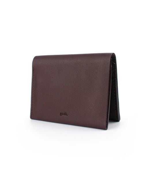 godi. Purple Bifold Leather Wallet