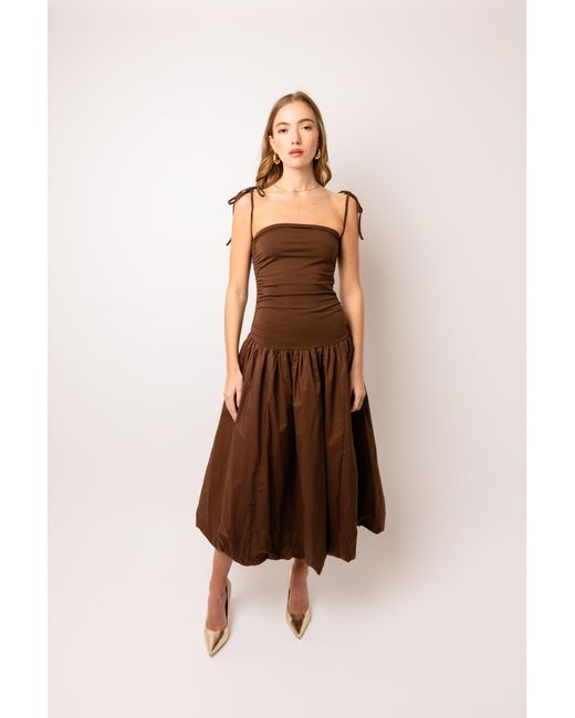 Amy Lynn Brown Alexa Chocolate Puffball Dress