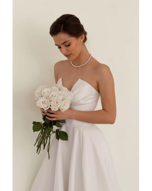 Katy Faye White Gabrielle Pearl Necklace