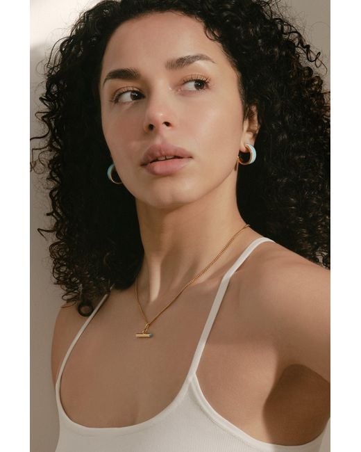 Emma Holland Jewellery Metallic Crystal T Bar Necklace