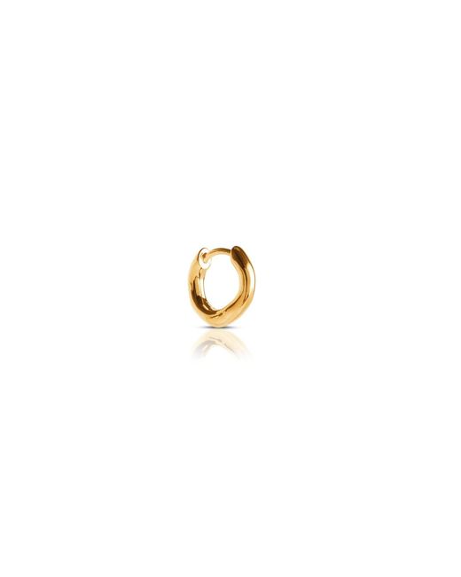 Kasun Metallic Smile Hoop Earrings – September – Sapphire – Plated