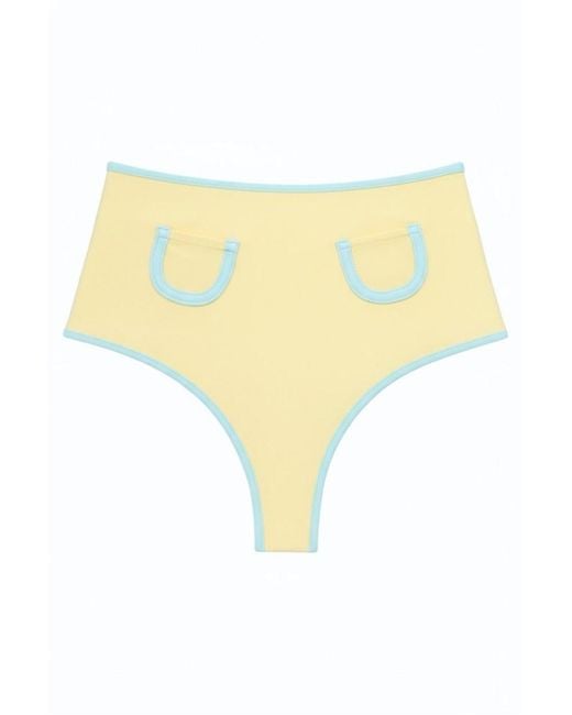 Montce Yellow Sunshine Binded Polly Bikini Bottom