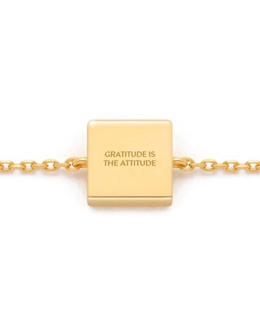 Kouree Metallic 'Gratitude Is The Attitude' Fixed Charm Bracelet