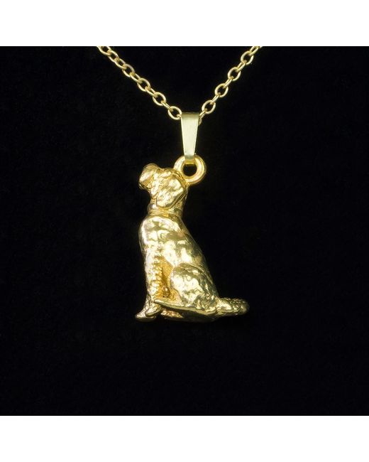 Simon Kemp Jewellers Metallic Labradoodle Pendant Eighteen Carat On Sterling