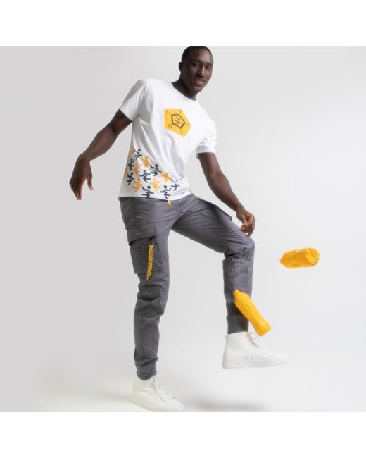 Chuks Collins Blue Tasou Logo Printed T-Shirt for men