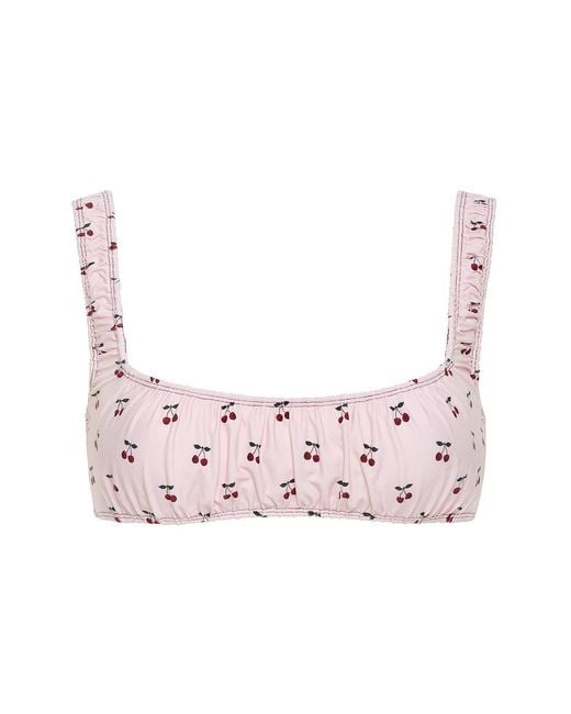 Montce Pink Cherries Zoe Bikini Top
