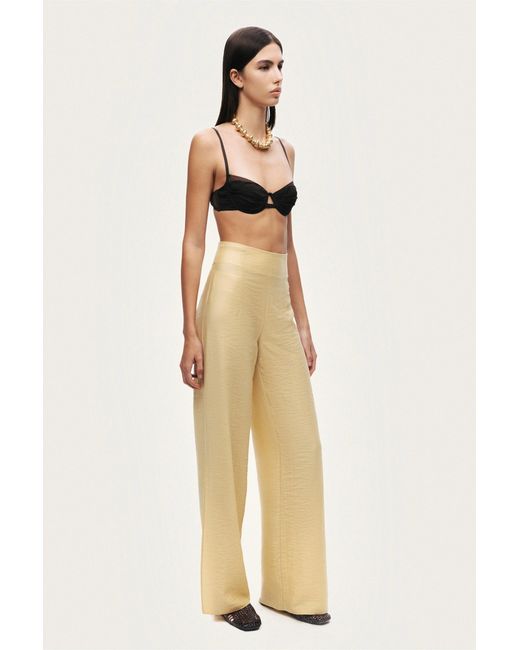 Nocturne Yellow Relaxed Straight-Leg Pants